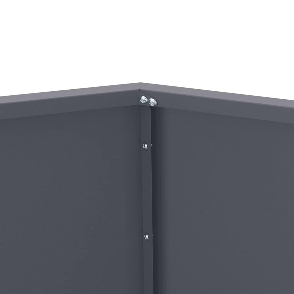 vidaXL Γλάστρα Ανθρακί 100 x 100 x 80 εκ Ατσάλι