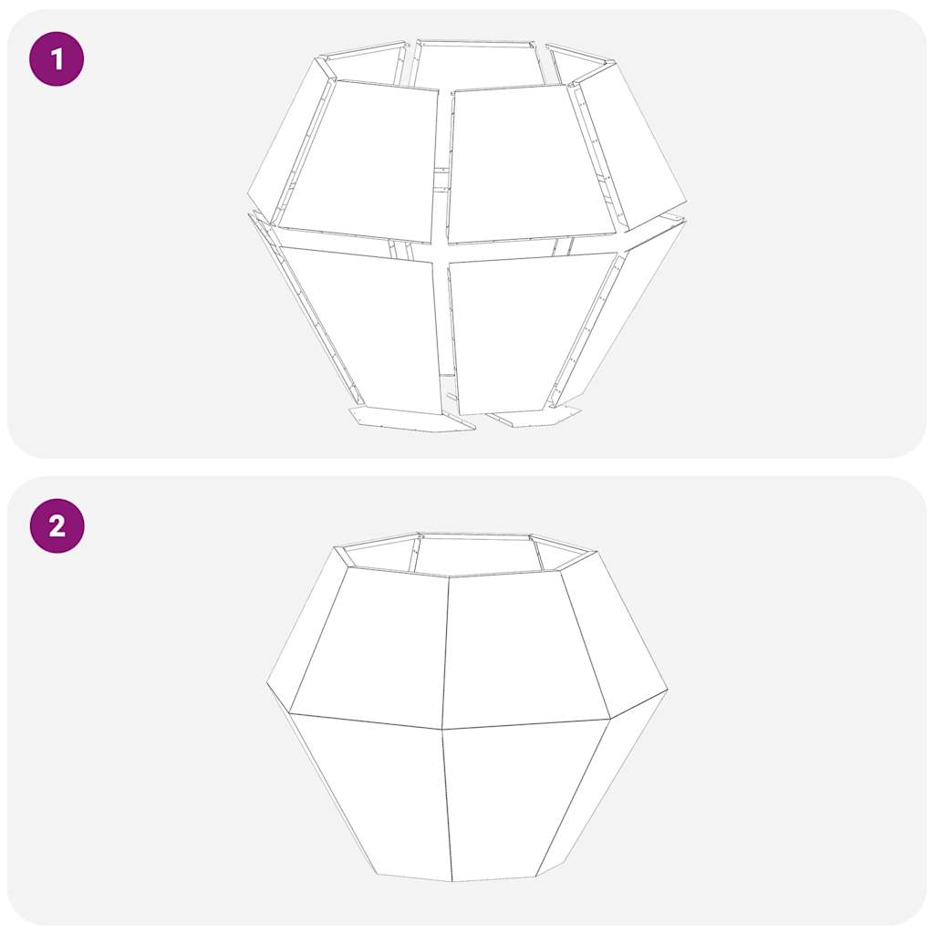 vidaXL Γλάστρα Ελιά Πράσινη 100 x 100 x 80 εκ Ατσάλι