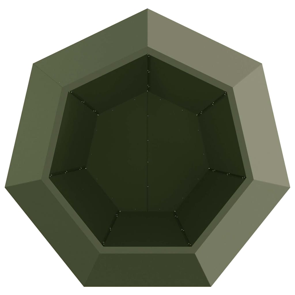 vidaXL Γλάστρα Ελιά Πράσινη 100 x 100 x 80 εκ Ατσάλι