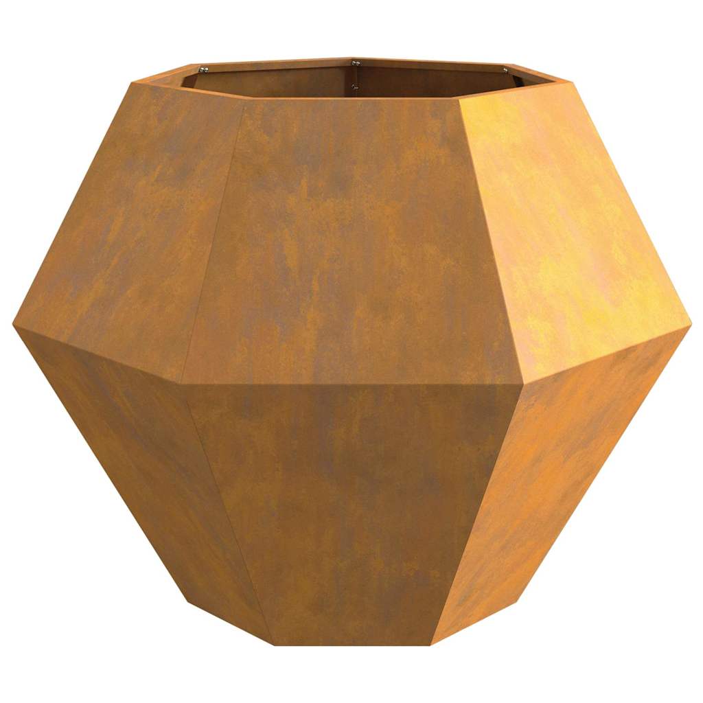 vidaXL Γλάστρα Σκ rusty 100 x 100 x 80 εκ Ατσάλι Σκληρυθέν στον Αέρα