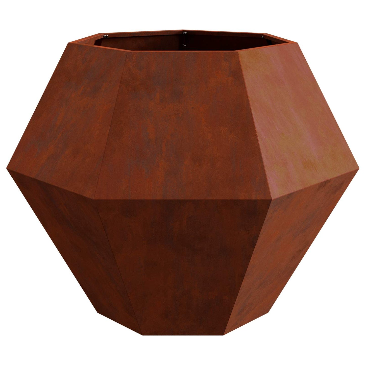 vidaXL Γλάστρα 2 pcs Σκ rusty 100 x 100 x 80 εκ