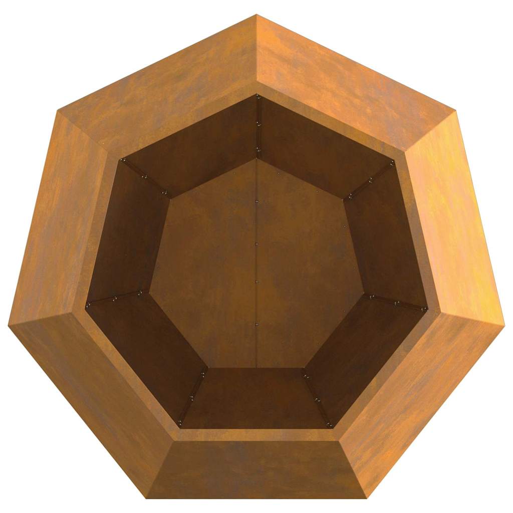 vidaXL Γλάστρα 2 pcs Σκ rusty 100 x 100 x 80 εκ