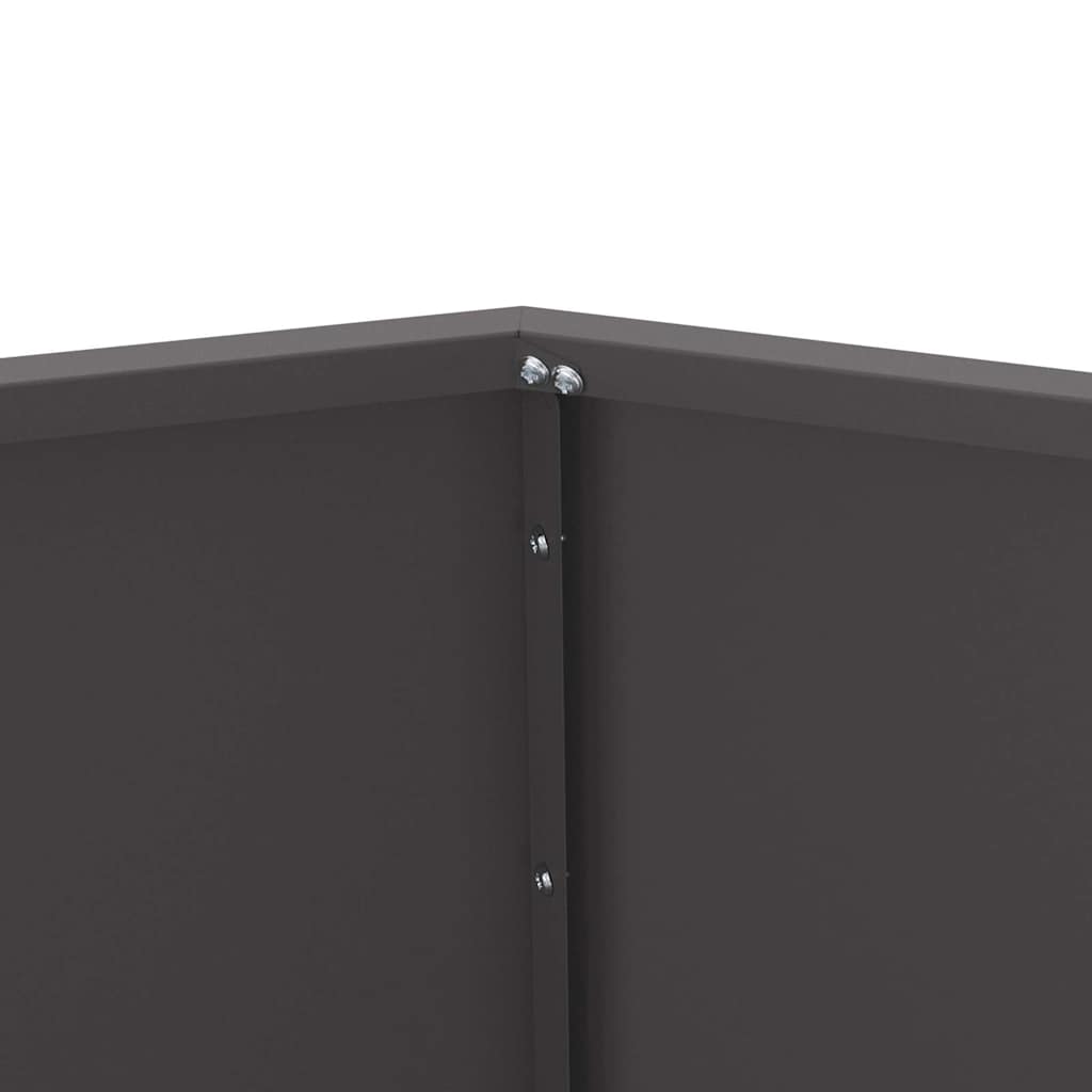 vidaXL Γλάστρα Μαύρο 75 x 75 x 60 εκ Ατσάλι