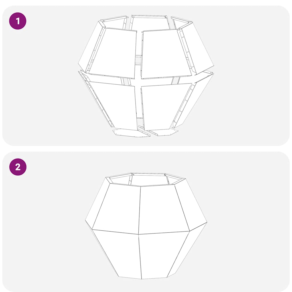 vidaXL Γλάστρα Ανθρακί 75 x 75 x 60 εκ Ατσάλι