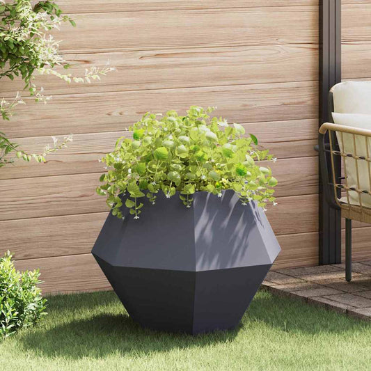 vidaXL Γλάστρα Ανθρακί 75 x 75 x 60 εκ Ατσάλι