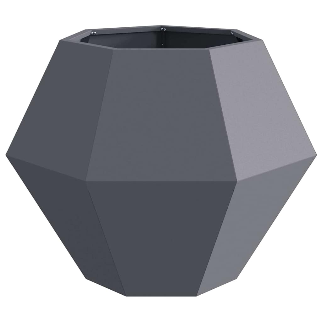vidaXL Γλάστρα Ανθρακί 75 x 75 x 60 εκ Ατσάλι