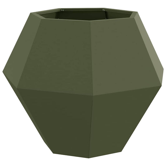 vidaXL Γλάστρα Ελιά Πράσινη 75 x 75 x 60 εκ Ατσάλι