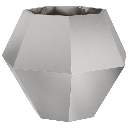 vidaXL Γλάστρα Ασημί 75 x 75 x 60 εκ Ανοξείδωτο ατσάλι