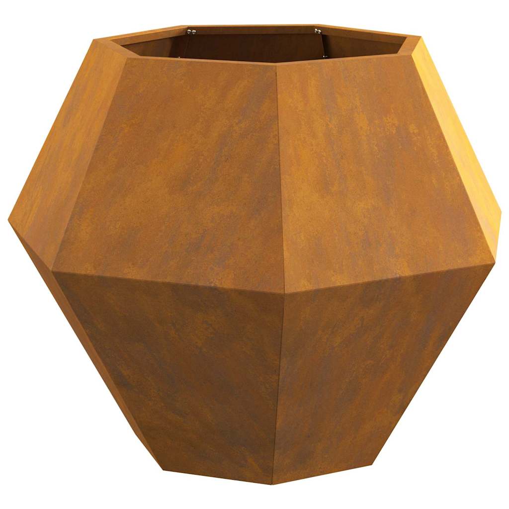 vidaXL Γλάστρα 2 pcs Σκ rusty 75 x 75 x 60 εκ