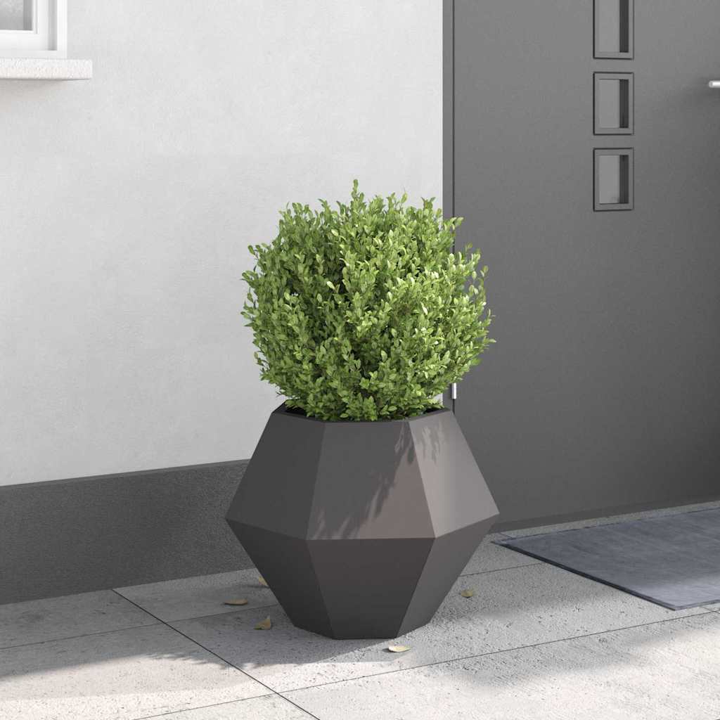 vidaXL Γλάστρα Μαύρο 50 x 50 x 40 cm Ατσάλι