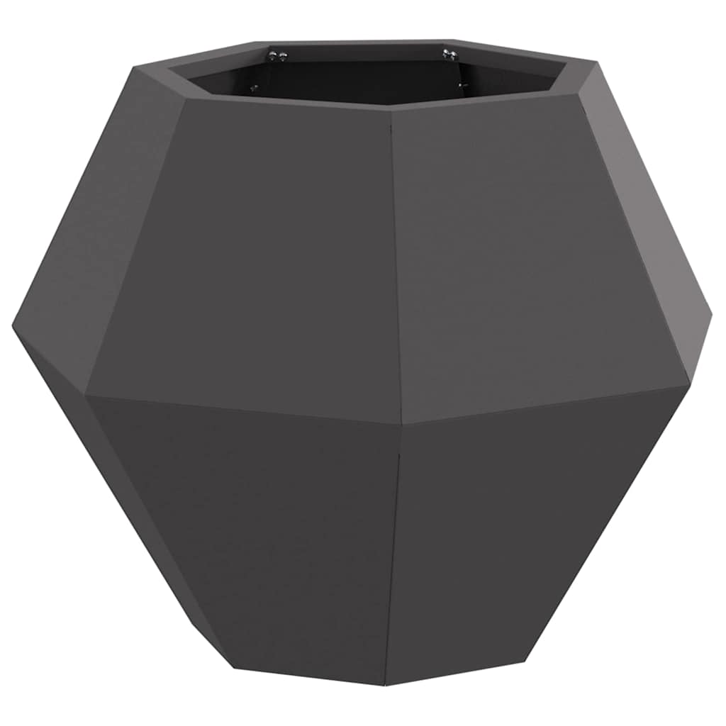 vidaXL Γλάστρα Μαύρο 50 x 50 x 40 cm Ατσάλι