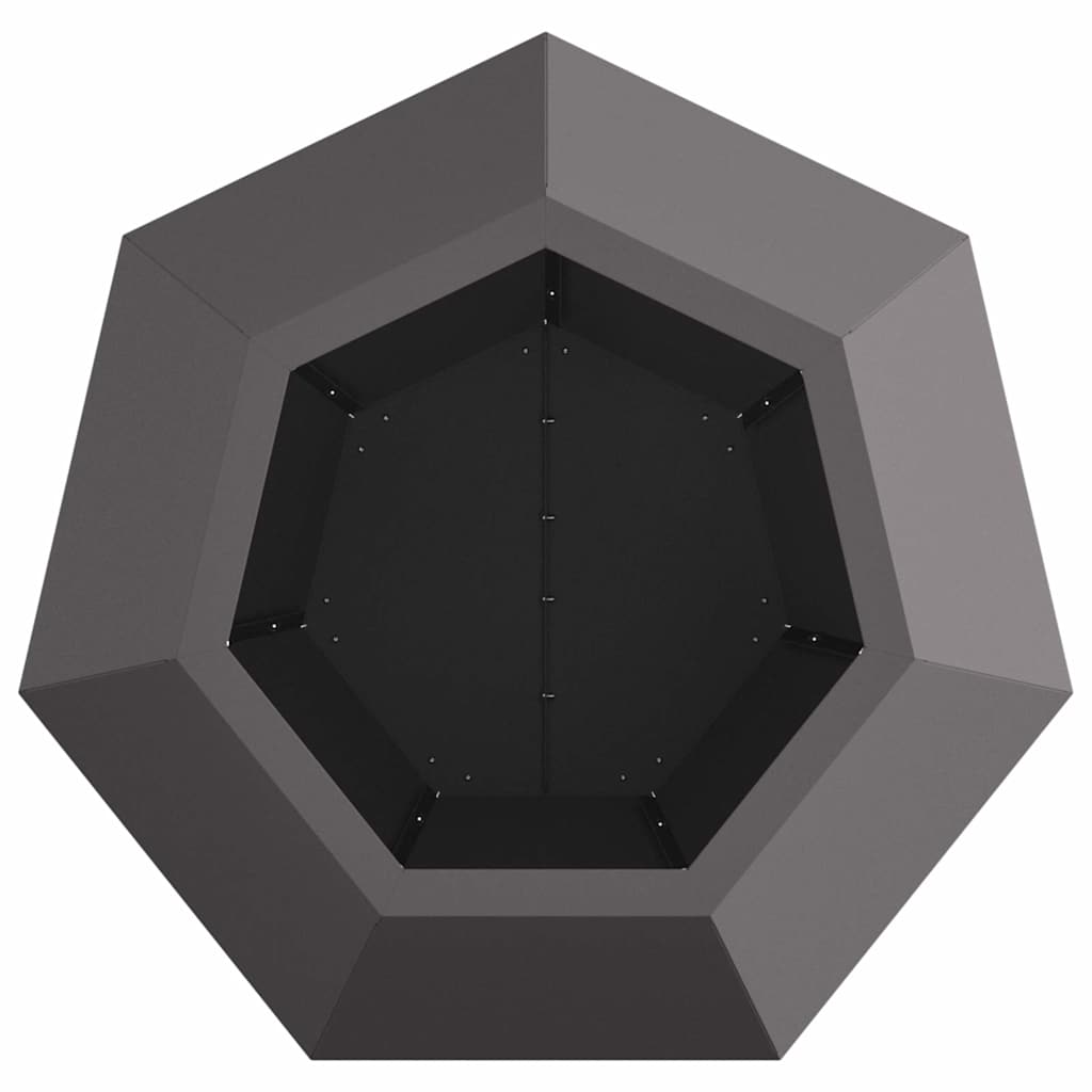 vidaXL Γλάστρα Μαύρο 50 x 50 x 40 cm Ατσάλι