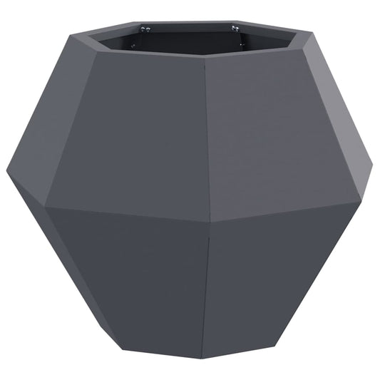 vidaXL Γλάστρα Ανθρακί 50 x 50 x 40 cm Ατσάλι