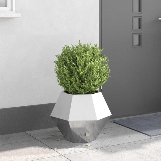 vidaXL Γλάστρα Ασημί 50 x 50 x 40 cm Ανοξείδωτο ατσάλι