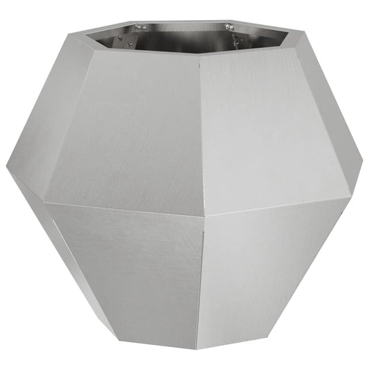 vidaXL Γλάστρα Ασημί 50 x 50 x 40 cm Ανοξείδωτο ατσάλι