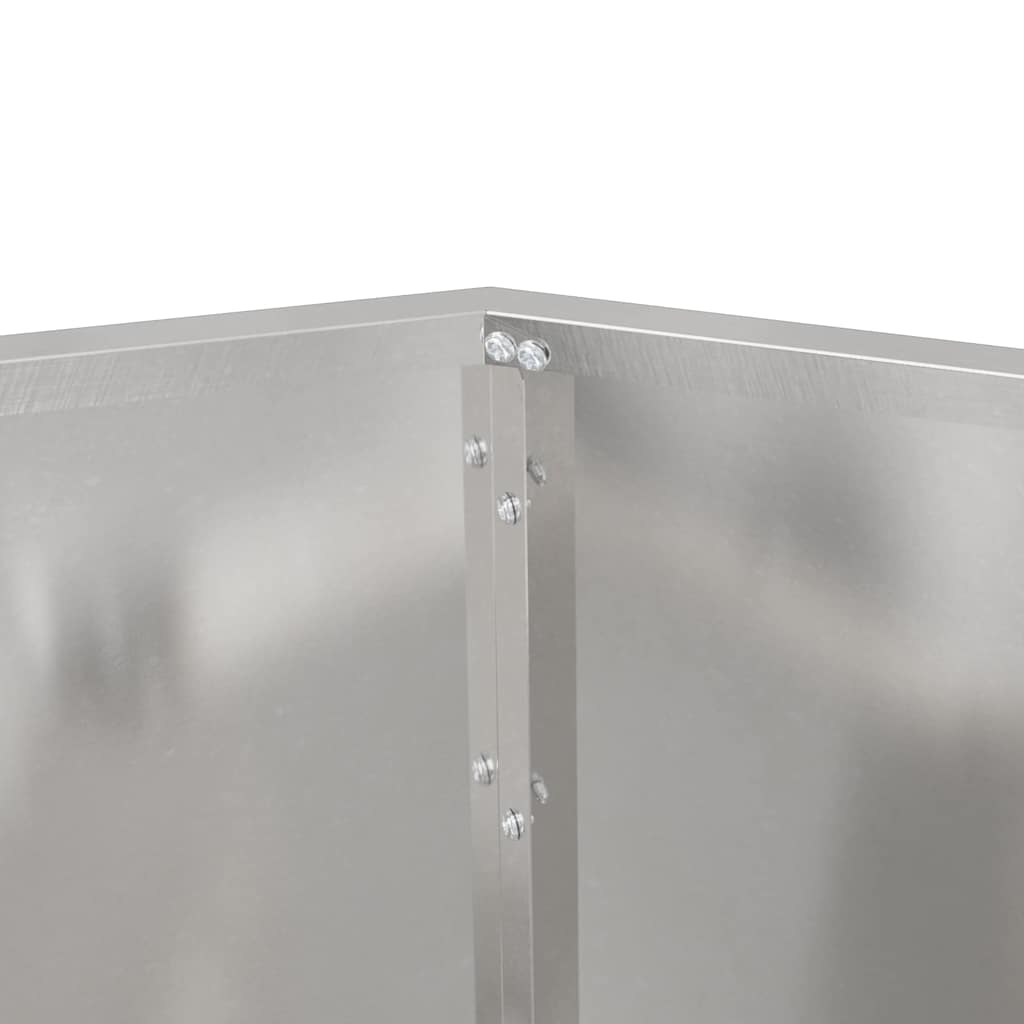 vidaXL Γλάστρα 2 pcs Ασημί 50 x 50 x 40 cm Ανοξείδωτο ατσάλι