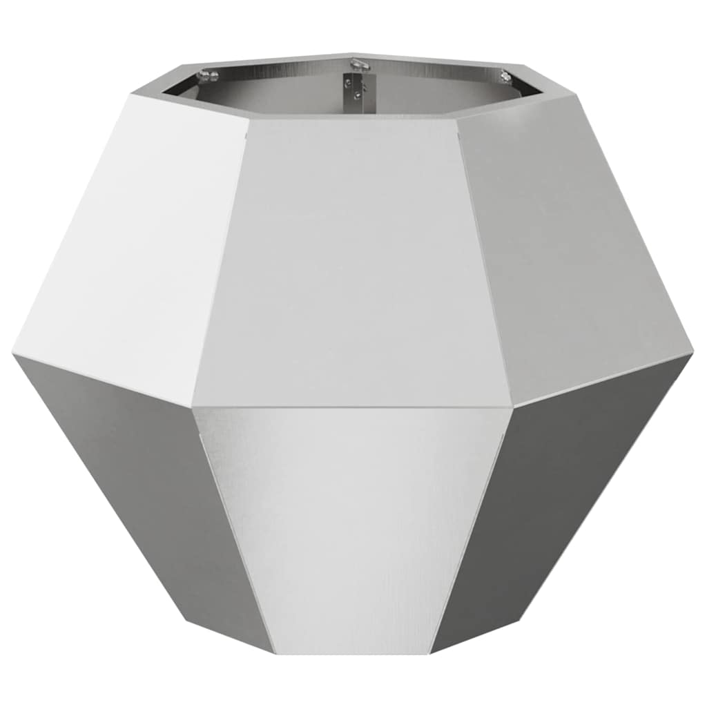 vidaXL Γλάστρα 2 pcs Ασημί 50 x 50 x 40 cm Ανοξείδωτο ατσάλι