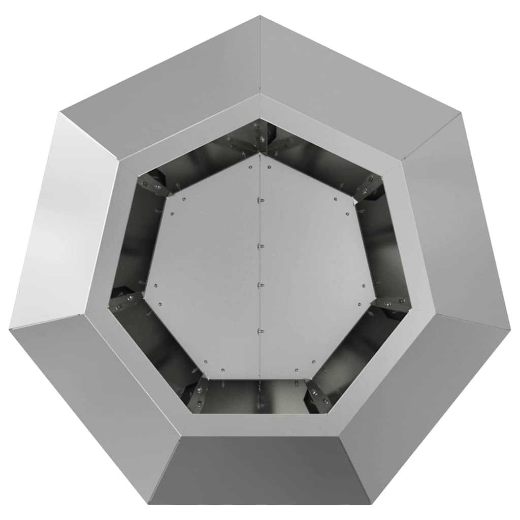 vidaXL Γλάστρα Ασημί 50 x 50 x 40 cm Επικαλυμμένος Χάλυβας