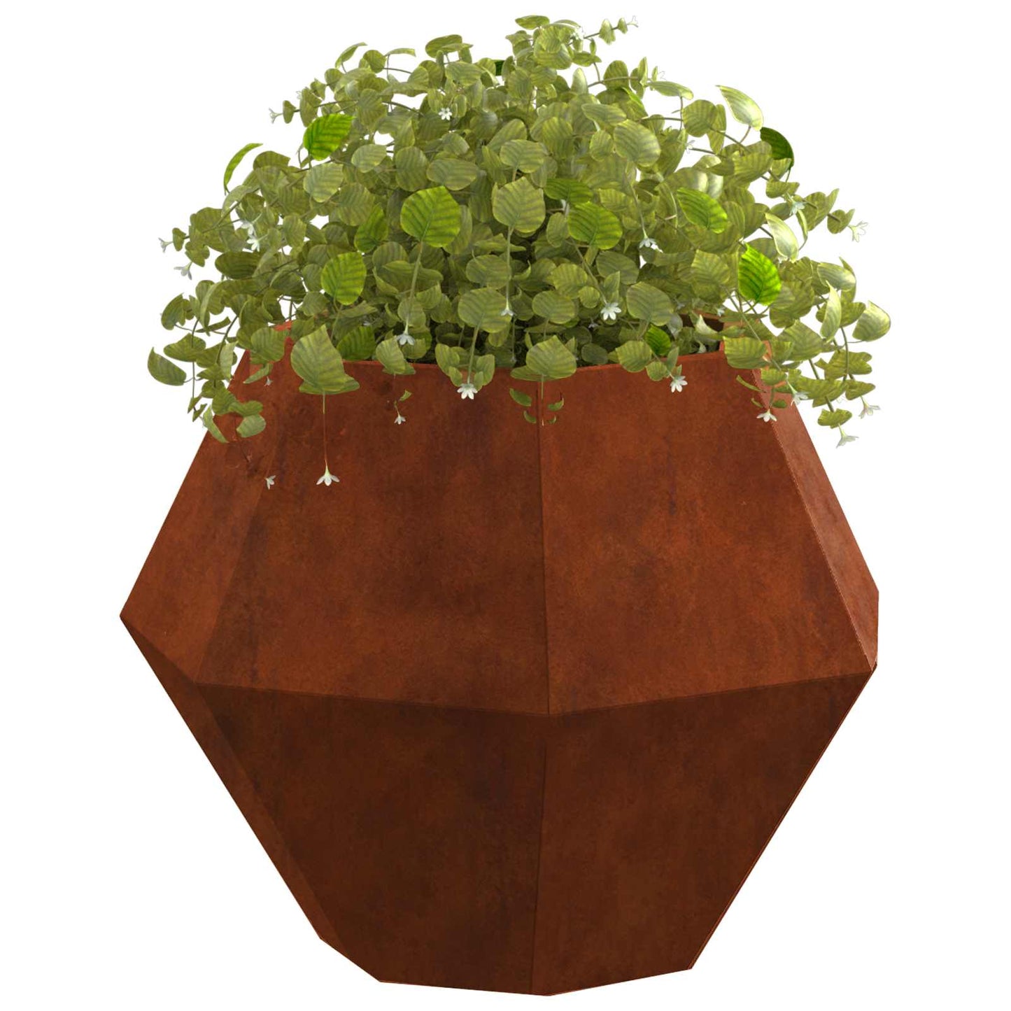vidaXL Γλάστρα Σκ rusty 50 x 50 x 40 cm Ατσάλι Σκληρυθέν στον Αέρα