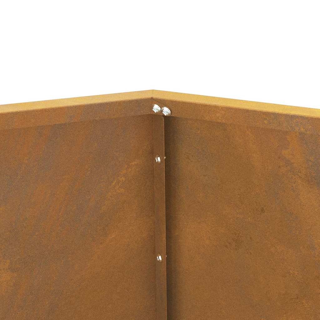 vidaXL Γλάστρα 2 pcs Σκ rusty 50 x 50 x 40 cm