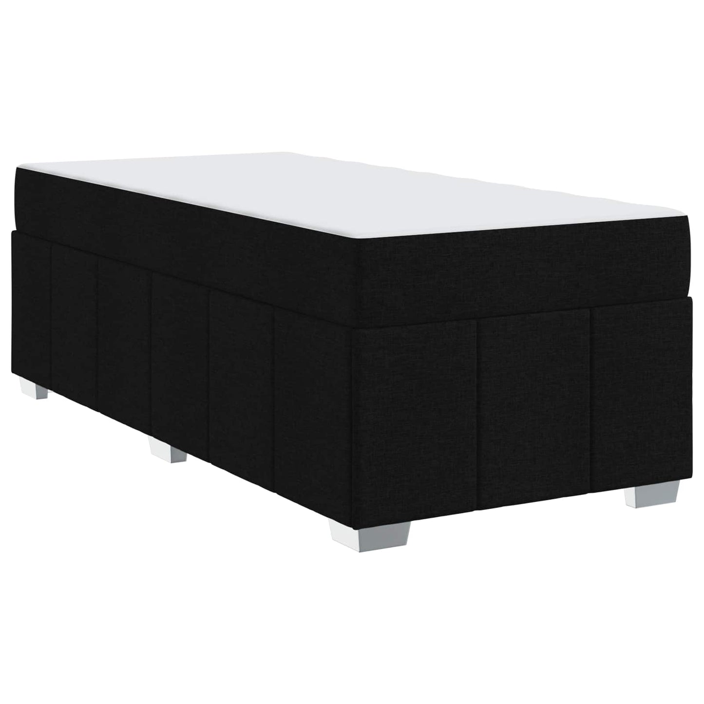 vidaXL Σκελετός Κρεβατιού με στρώμα Μαύρο 80 x 200 cm ύφασμα