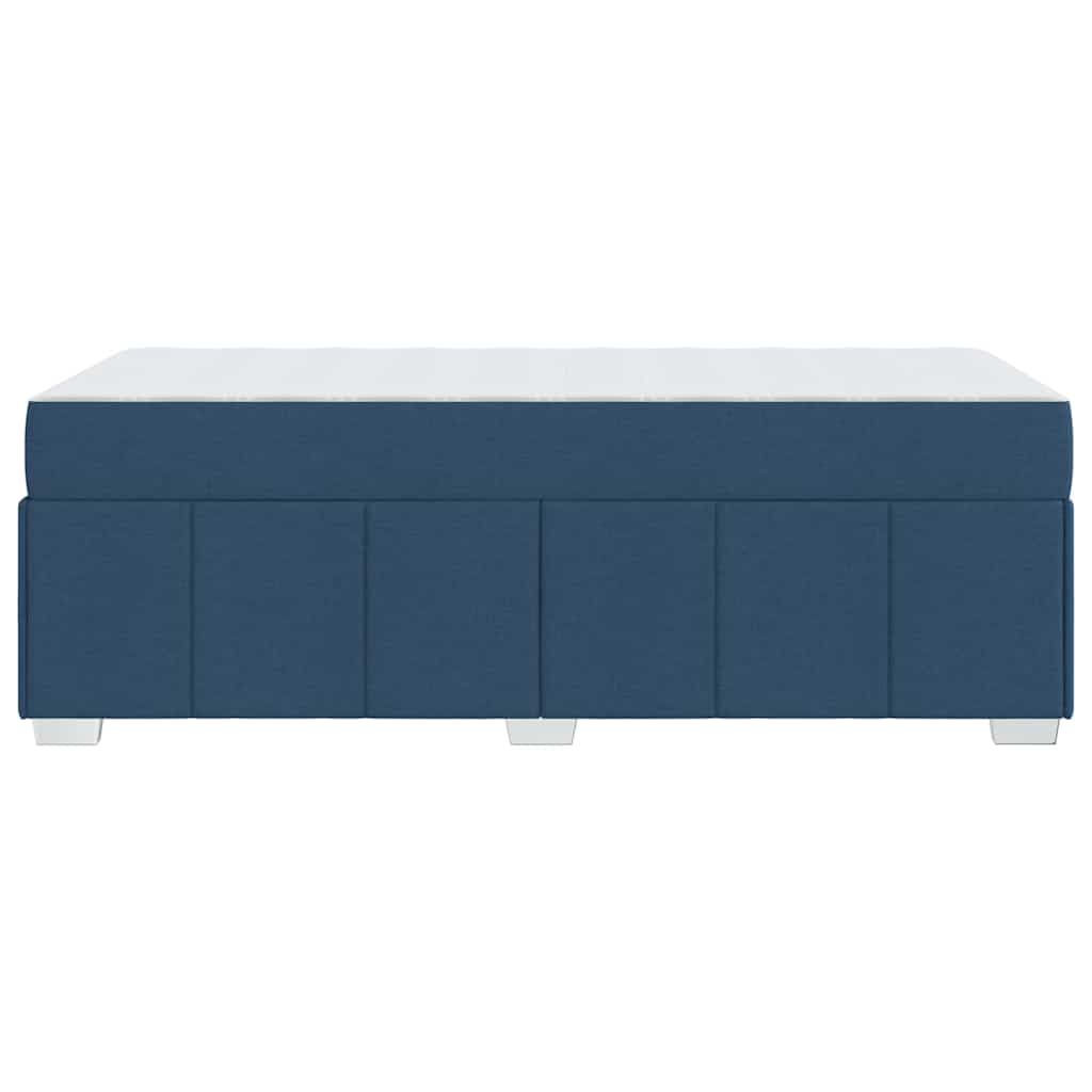vidaXL Σκελετός Κρεβατιού με στρώμα Μπλε 90 x 200 cm ύφασμα