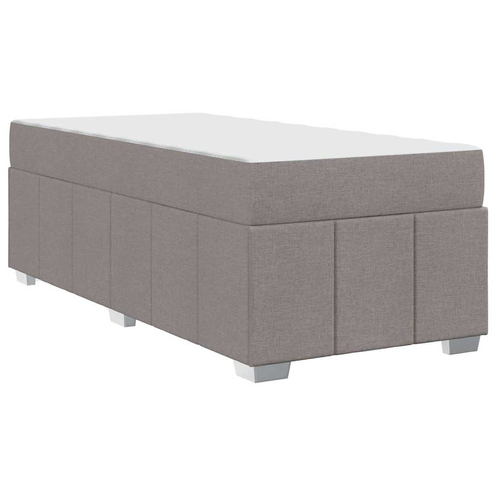 vidaXL Σκελετός Κρεβατιού με στρώμα Taupe 100 x 200 cm ύφασμα
