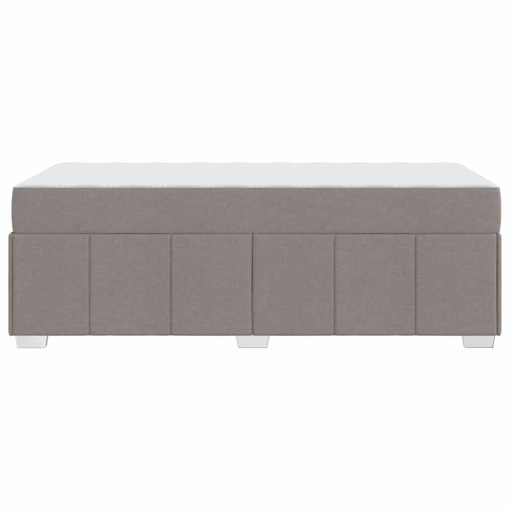 vidaXL Σκελετός Κρεβατιού με στρώμα Taupe 100 x 200 cm ύφασμα