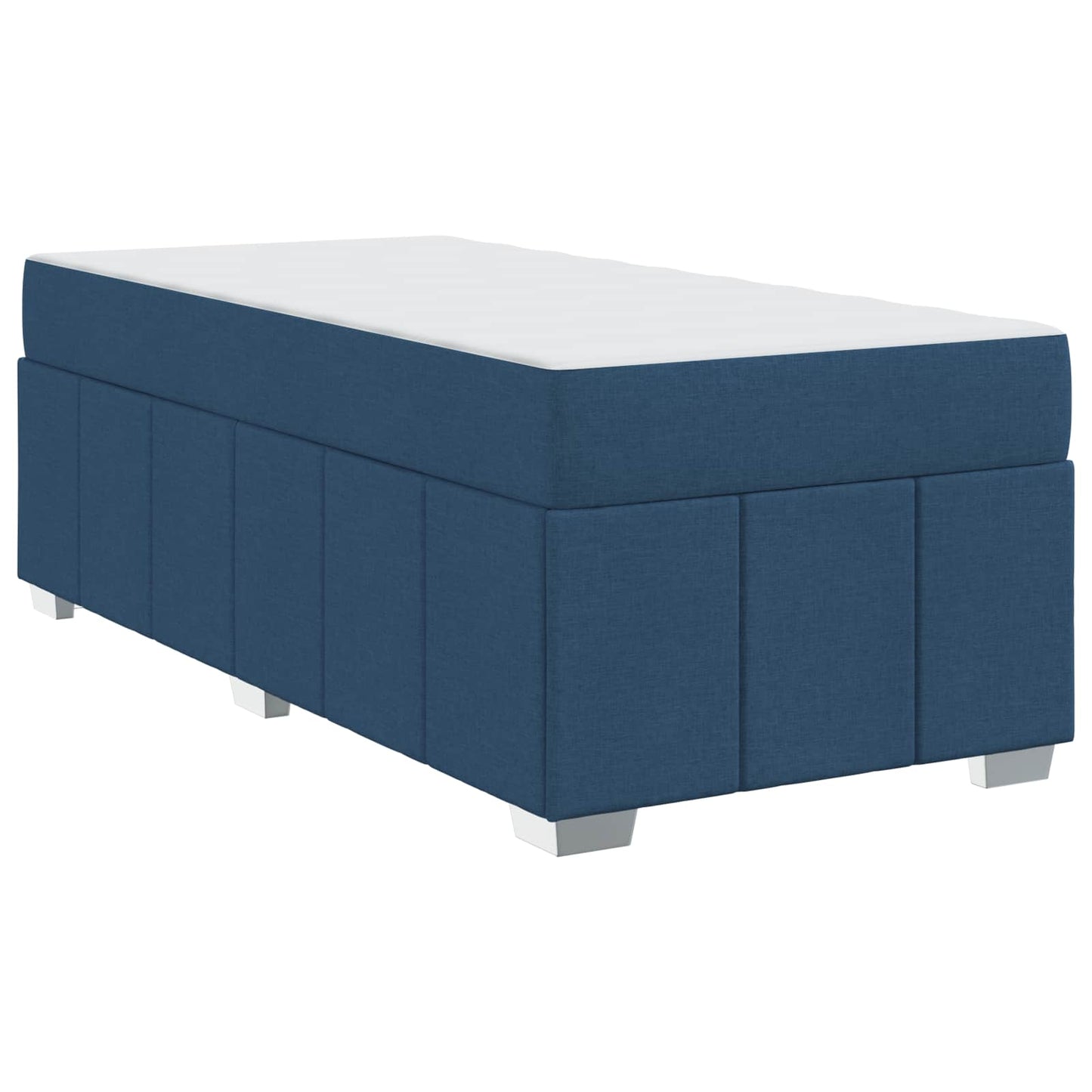 vidaXL Σκελετός Κρεβατιού με στρώμα Μπλε 100 x 200 cm ύφασμα