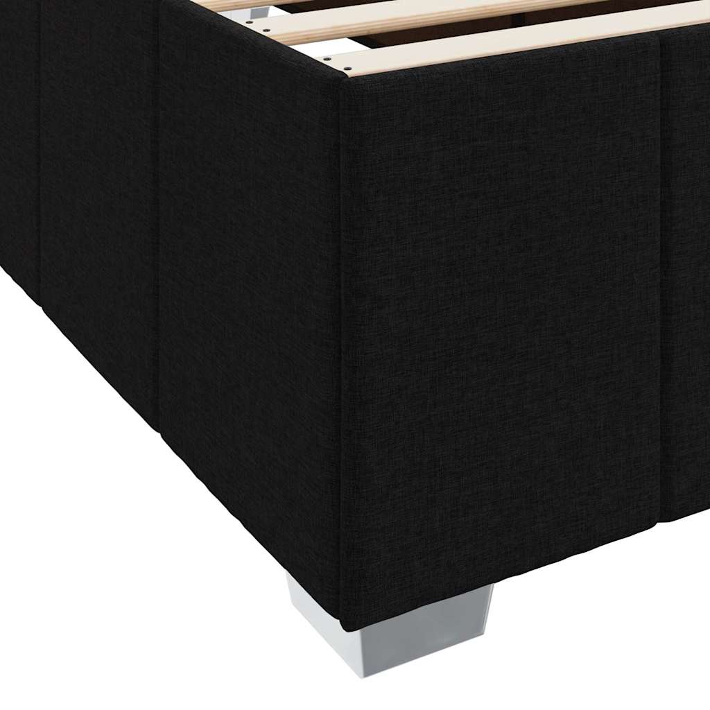 vidaXL Σκελετός Κρεβατιού με στρώμα Μαύρο 120 x 190 cm ύφασμα