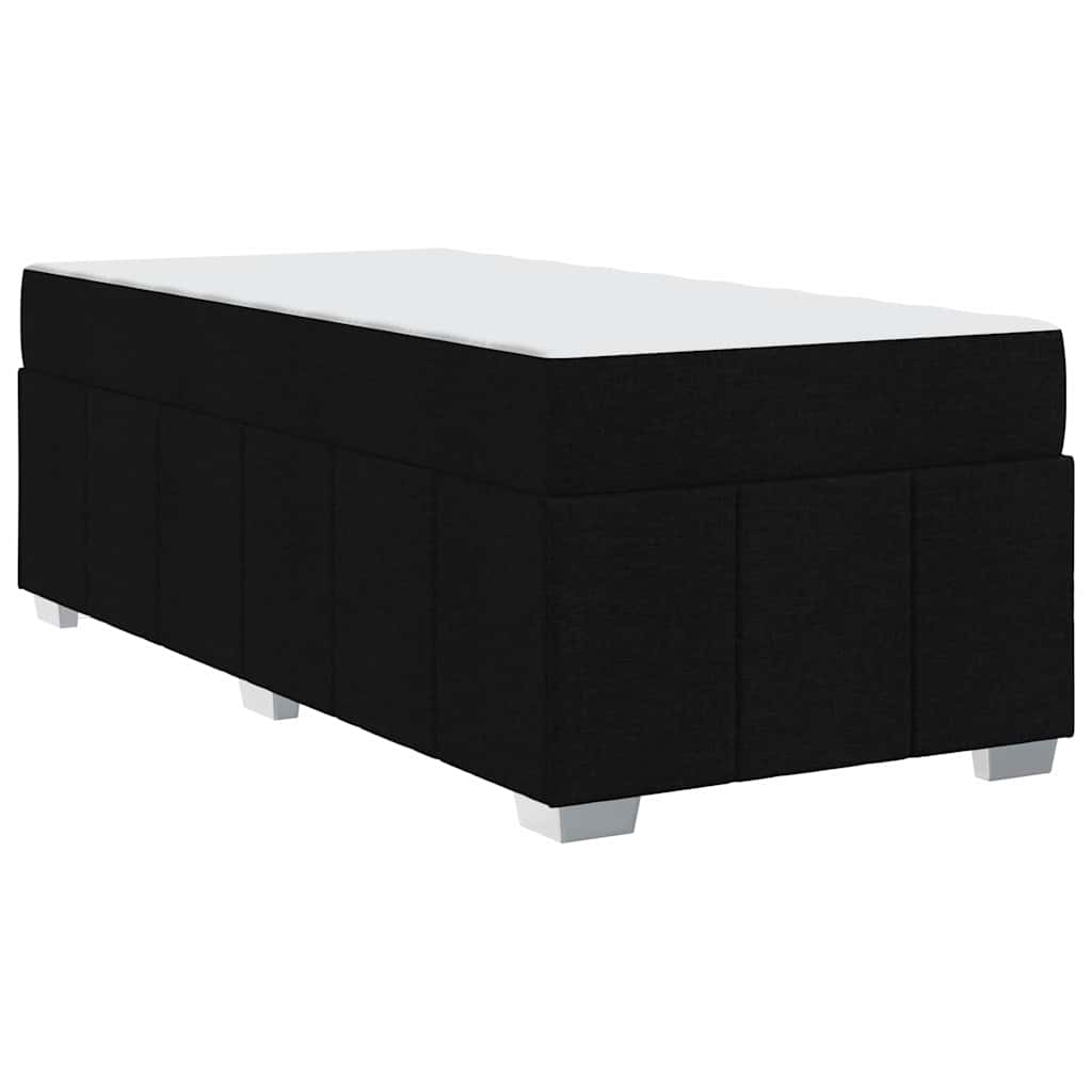 vidaXL Σκελετός Κρεβατιού με στρώμα Μαύρο 120 x 190 cm ύφασμα