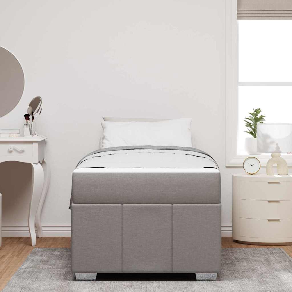 vidaXL Σκελετός Κρεβατιού Taupe 120 x 190 cm ύφασμα