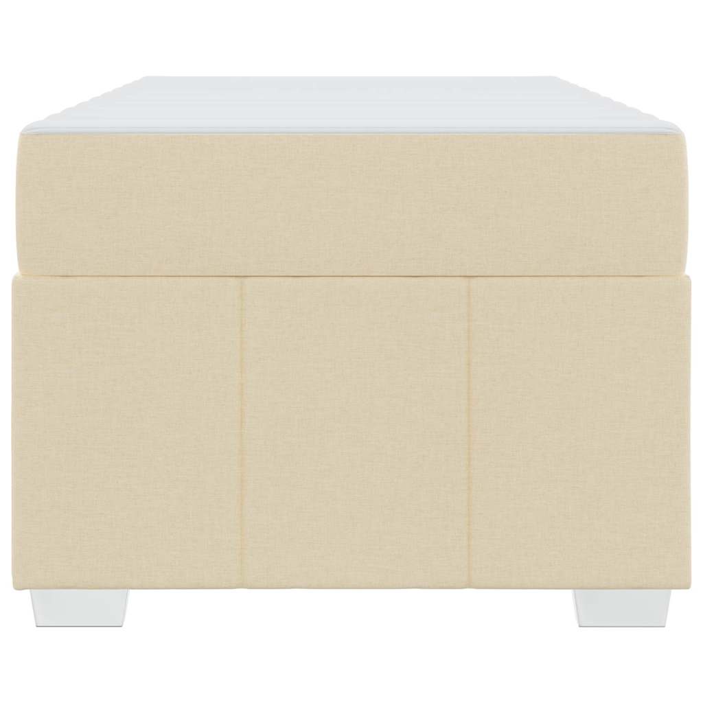 vidaXL Σκελετός Κρεβατιού με στρώμα Κρεμ 120 x 190 cm ύφασμα