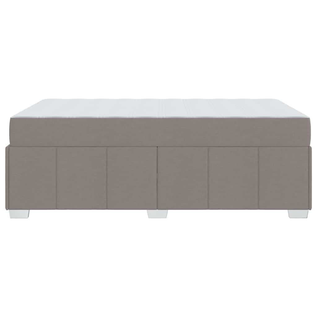 vidaXL Σκελετός Κρεβατιού με στρώμα Taupe 120 x 200 cm ύφασμα