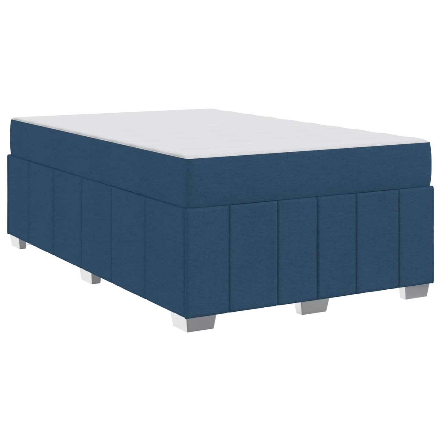 vidaXL Σκελετός Κρεβατιού με στρώμα Μπλε 120 x 200 cm ύφασμα