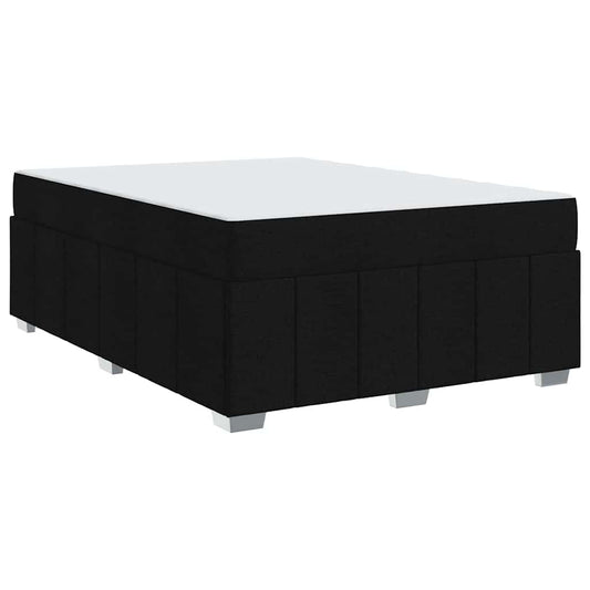 vidaXL Σκελετός Κρεβατιού με στρώμα Μαύρο 140 x 200 cm ύφασμα