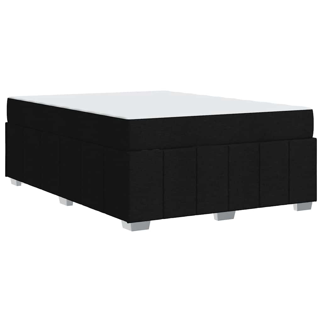 vidaXL Σκελετός Κρεβατιού με στρώμα Μαύρο 140 x 200 cm ύφασμα