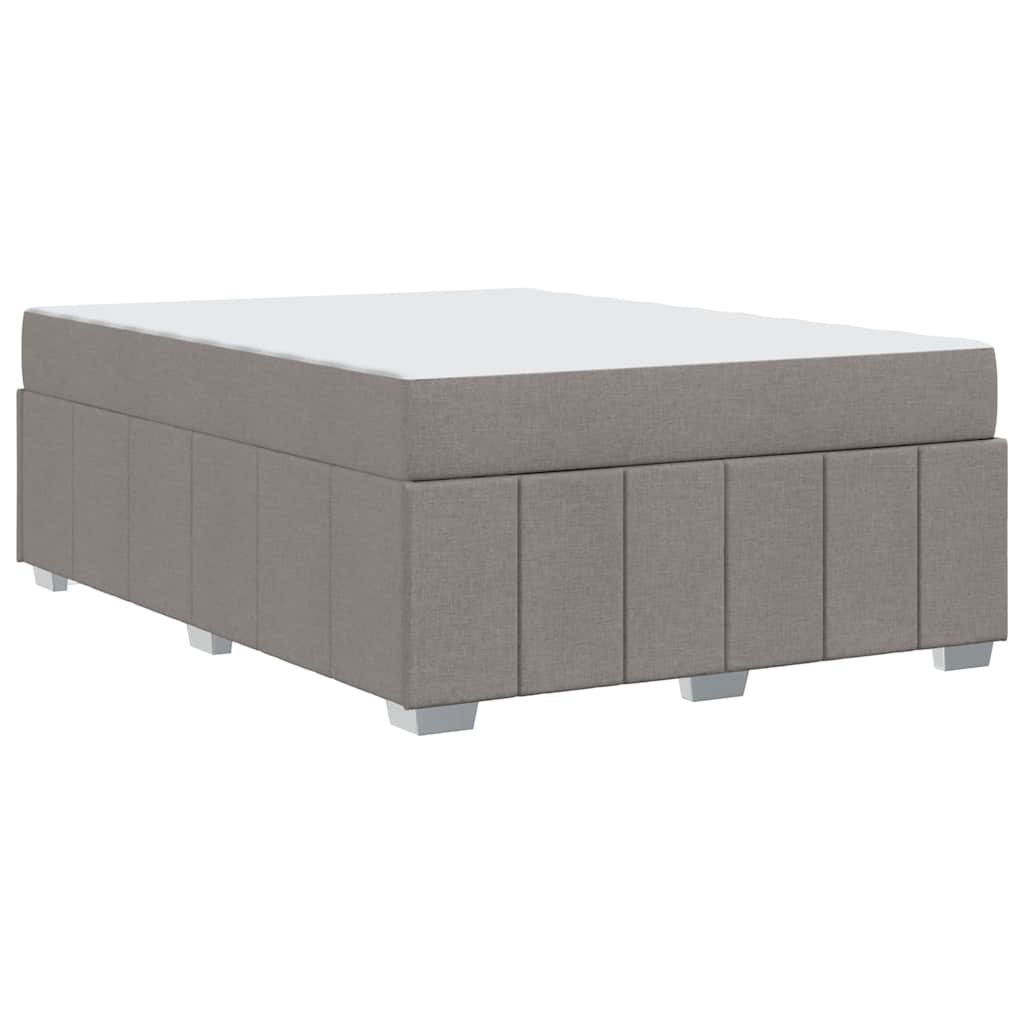 vidaXL Σκελετός Κρεβατιού με στρώμα Taupe 140 x 200 cm ύφασμα