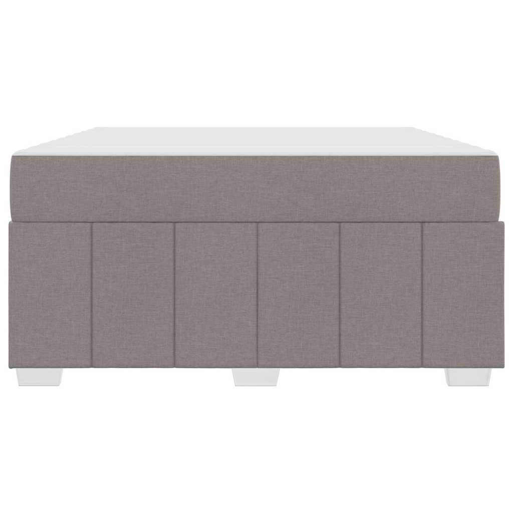 vidaXL Σκελετός Κρεβατιού με στρώμα Taupe 140 x 200 cm ύφασμα