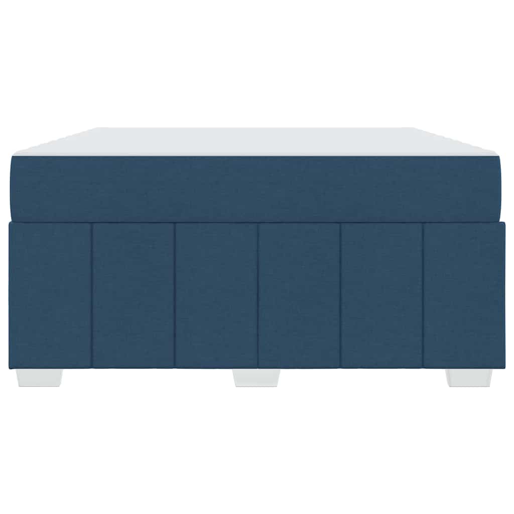 vidaXL Σκελετός Κρεβατιού με στρώμα Μπλε 140 x 200 cm ύφασμα