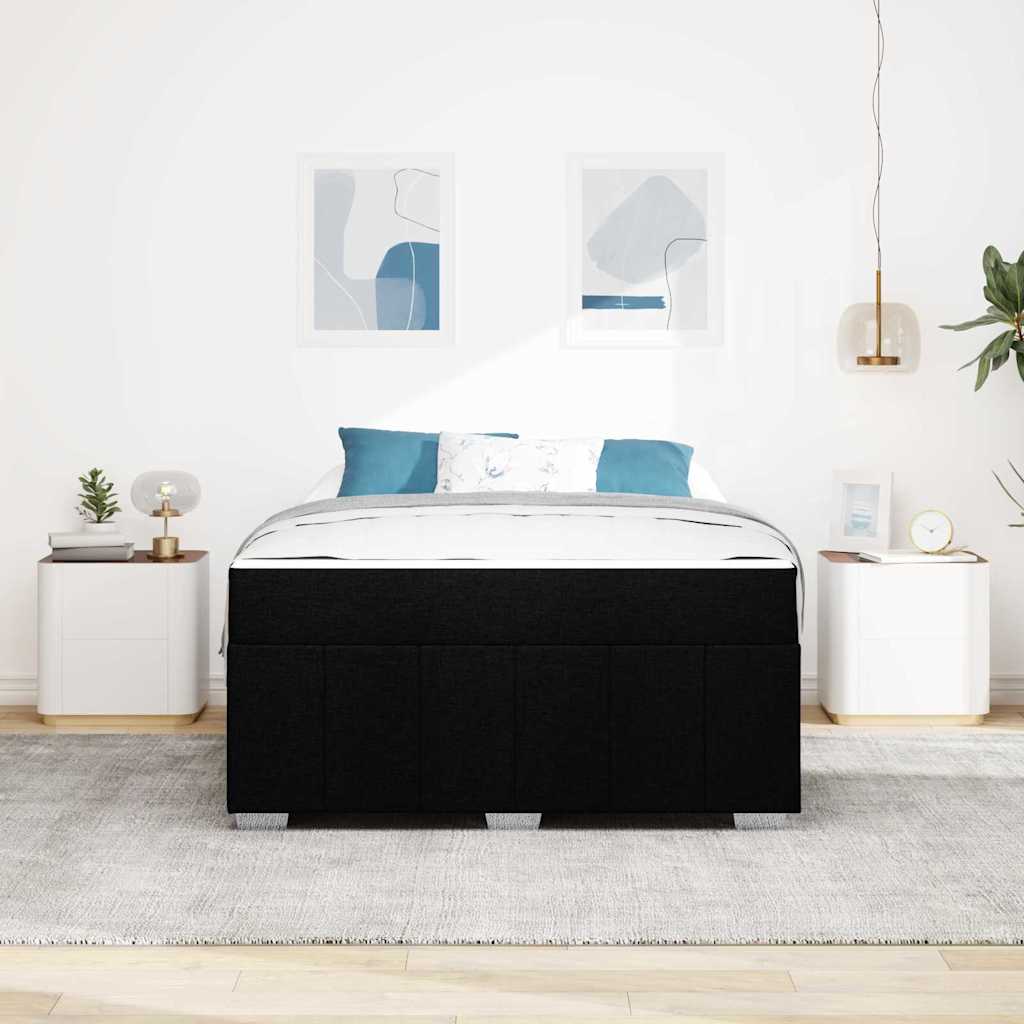 vidaXL Σκελετός Κρεβατιού με στρώμα Μαύρο 160 x 200 cm ύφασμα