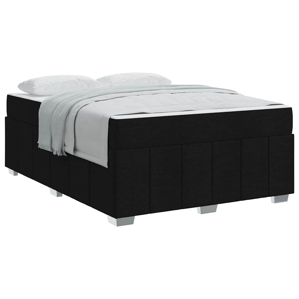 vidaXL Σκελετός Κρεβατιού με στρώμα Μαύρο 160 x 200 cm ύφασμα