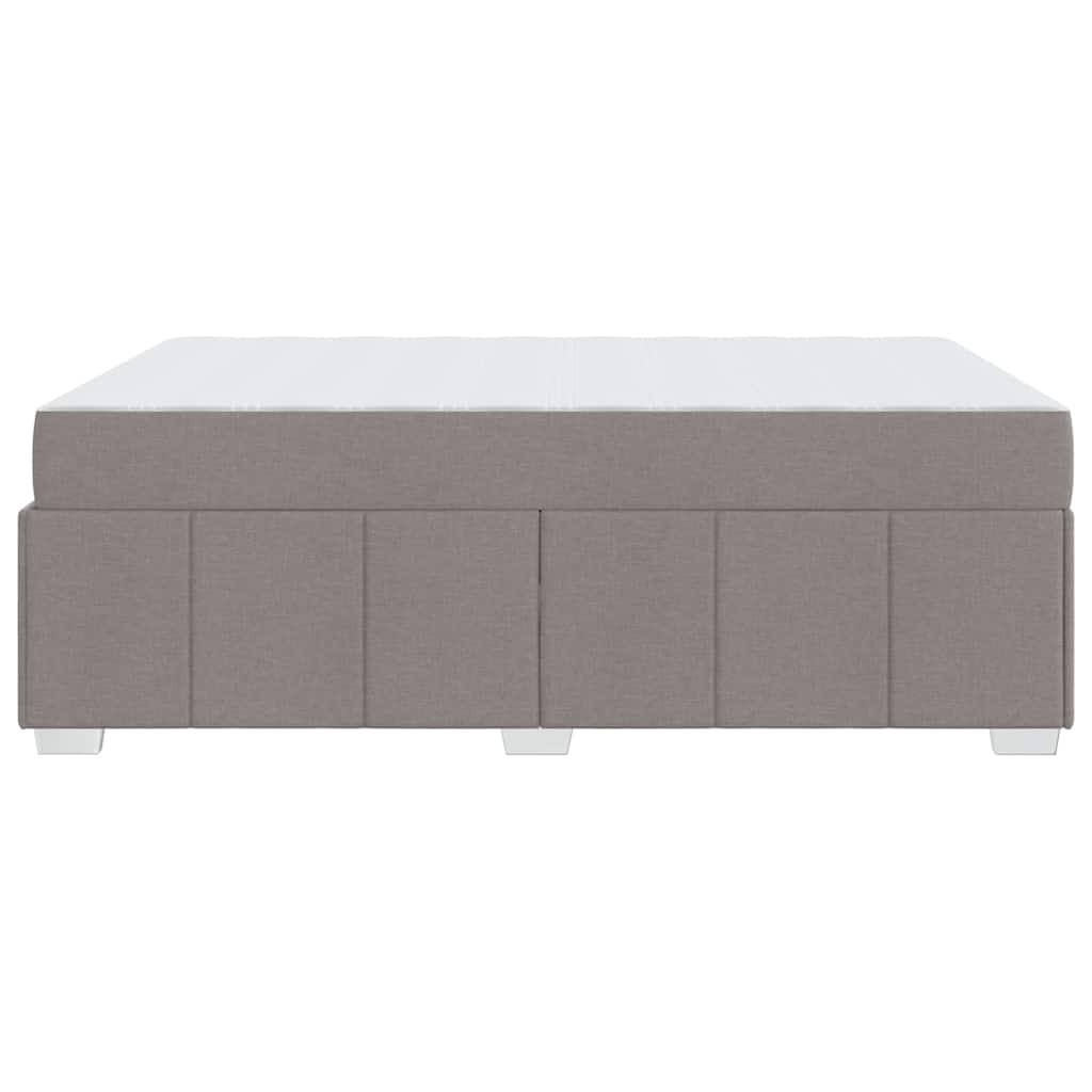 vidaXL Σκελετός Κρεβατιού με στρώμα Taupe 160 x 200 cm ύφασμα
