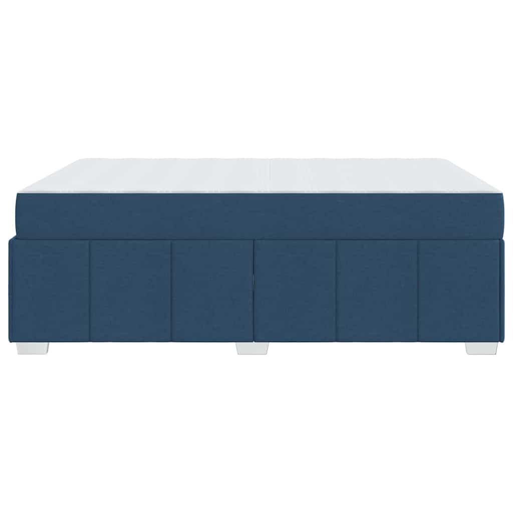 vidaXL Σκελετός Κρεβατιού με στρώμα Μπλε 160 x 200 cm ύφασμα