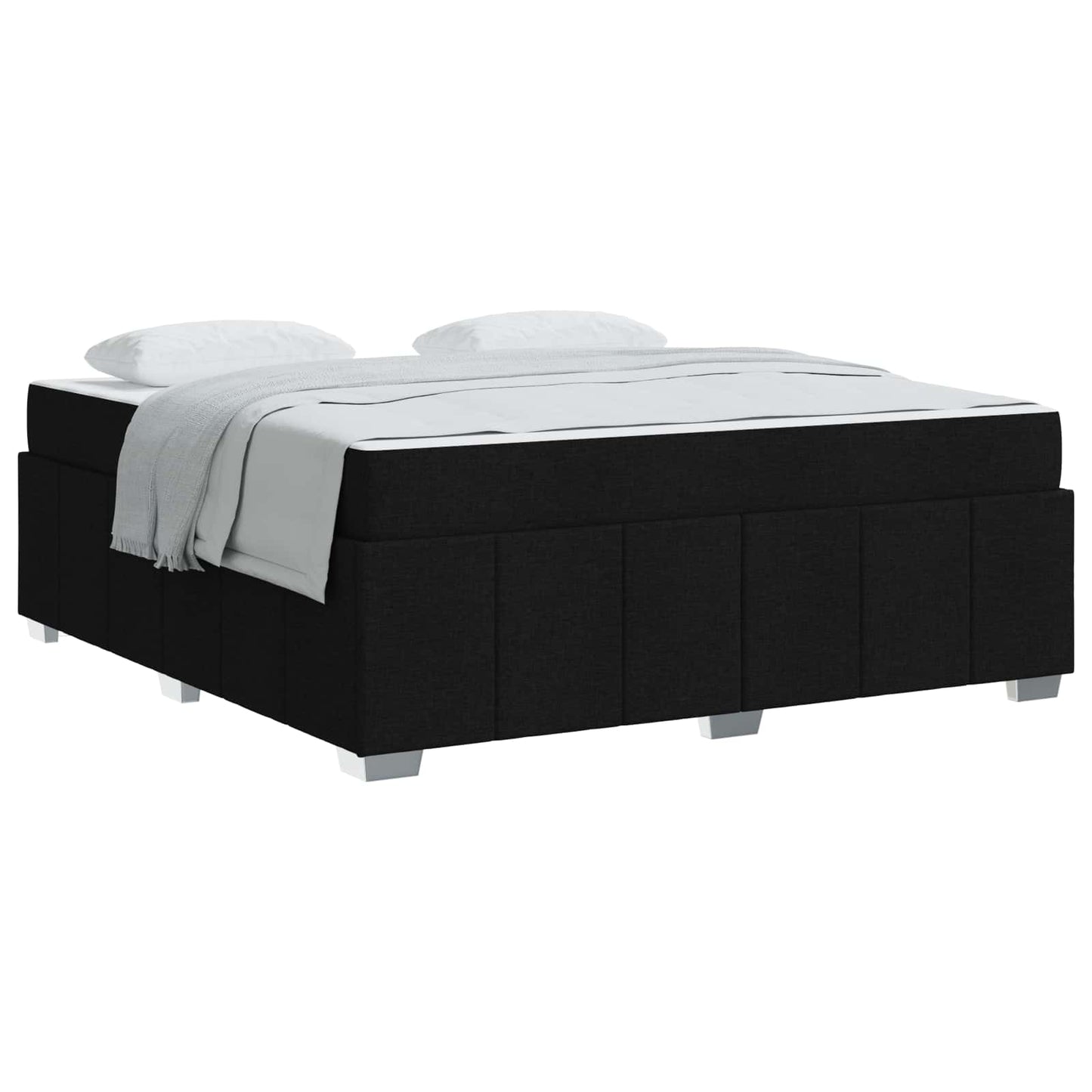 vidaXL Σκελετός Κρεβατιού με στρώμα Μαύρο 180 x 200 cm ύφασμα