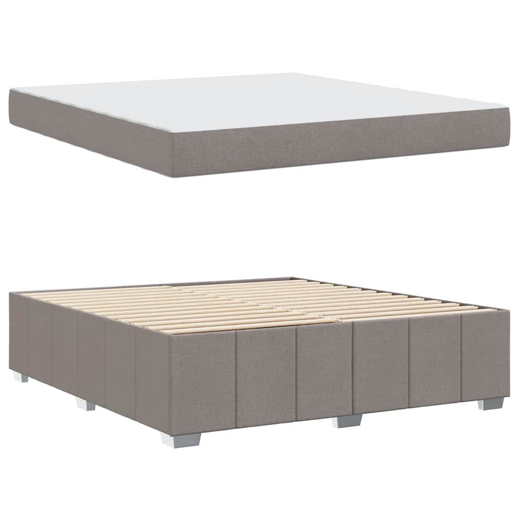 vidaXL Σκελετός Κρεβατιού με στρώμα Taupe 180 x 200 cm ύφασμα