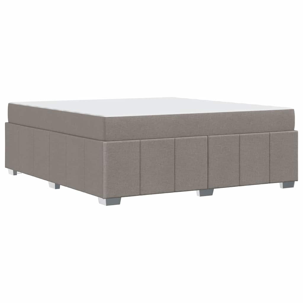 vidaXL Σκελετός Κρεβατιού με στρώμα Taupe 180 x 200 cm ύφασμα