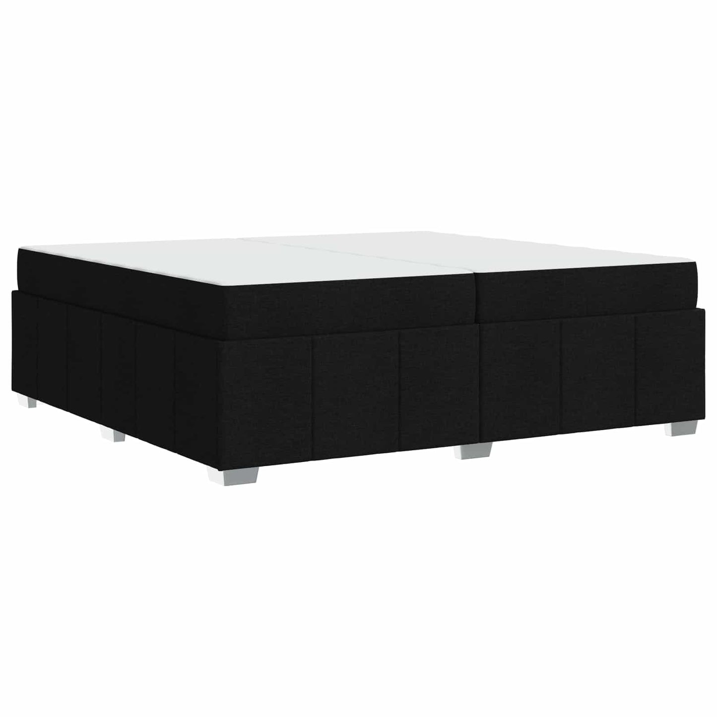 vidaXL Σκελετός Κρεβατιού με στρώμα Μαύρο 200 x 200 cm ύφασμα