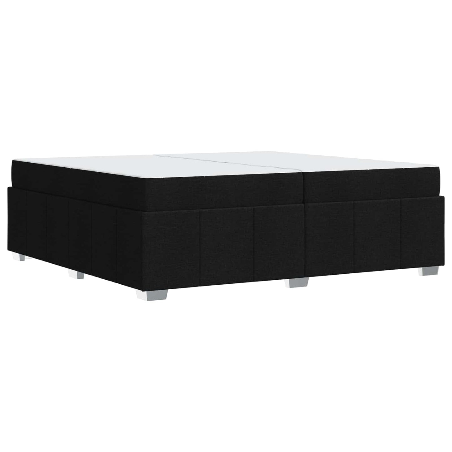 vidaXL Σκελετός Κρεβατιού με στρώμα Μαύρο 200 x 200 cm ύφασμα