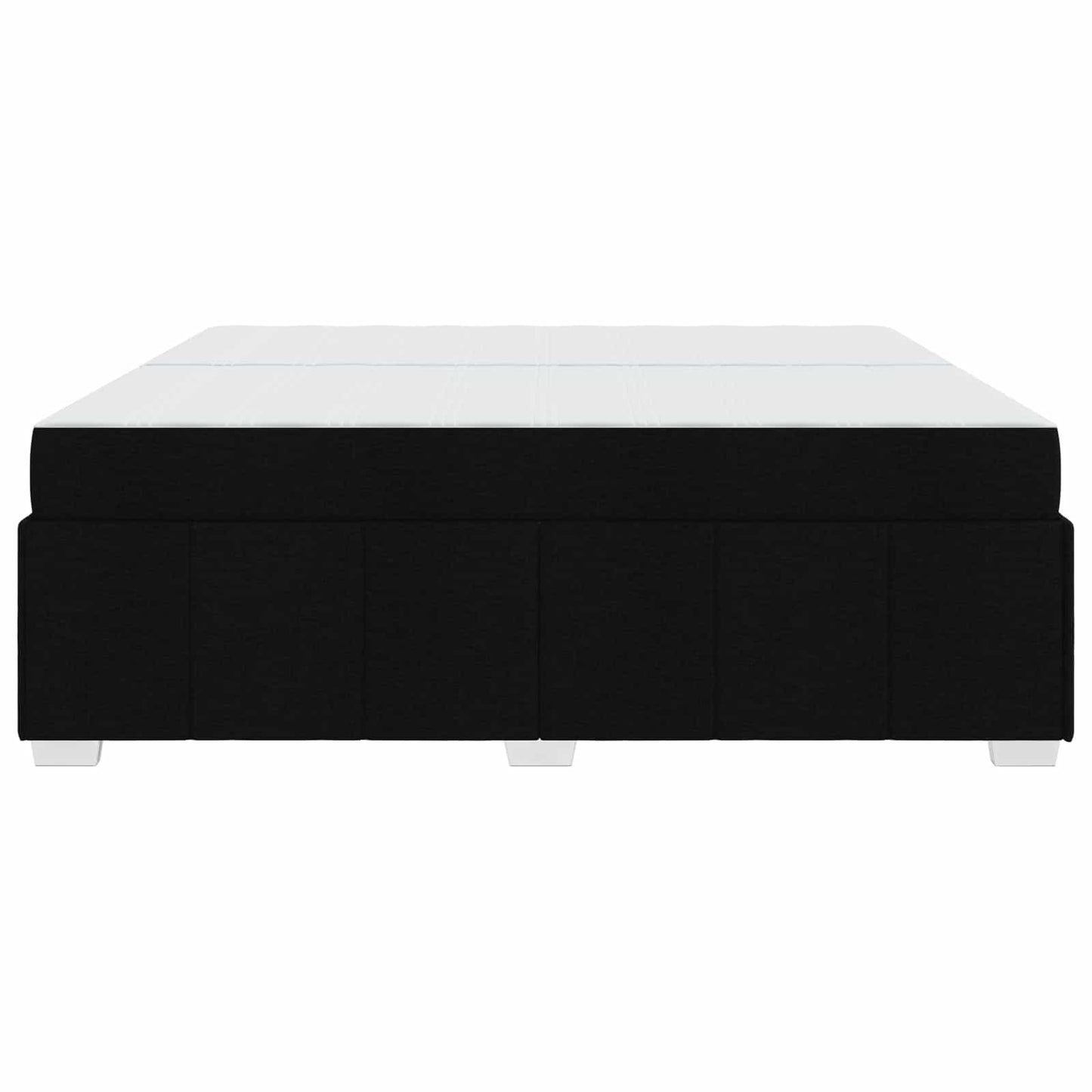vidaXL Σκελετός Κρεβατιού με στρώμα Μαύρο 200 x 200 cm ύφασμα